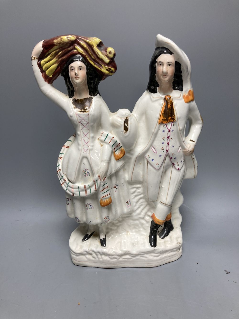 Three Victorian Staffordshire figures